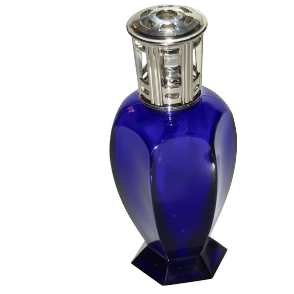 Lampe Berger Paris Blue Glass Fragrance Lamp With Silver Top - Picture 12 of 12